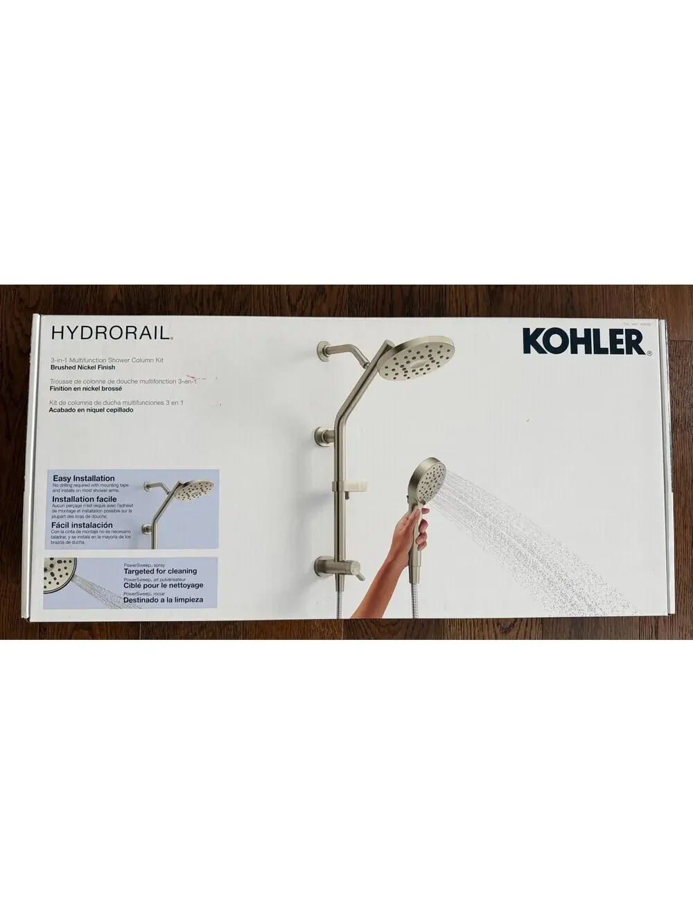 Kohler Hydrorail 3-in-1 Multifunction Shower Column Kit Brushed Nickel Finish